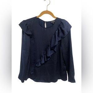 Topshop Crinkle Ruffle Blouse size 4
